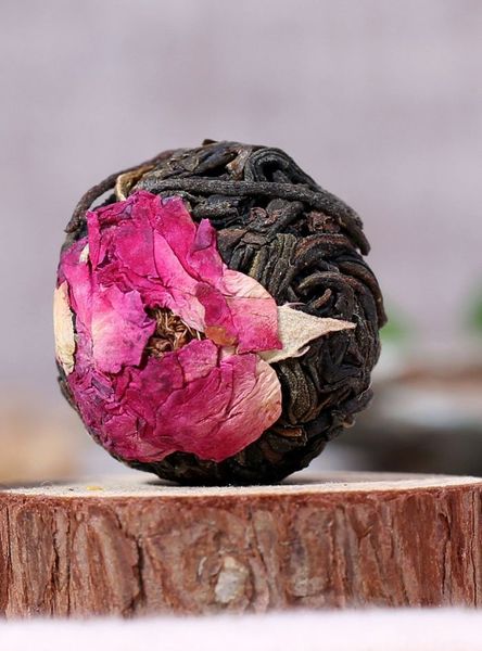 Чай Шен Пуер Перлина Дракона з трояндою зв'язаний 5шт по 8г, Китай id_854 фото