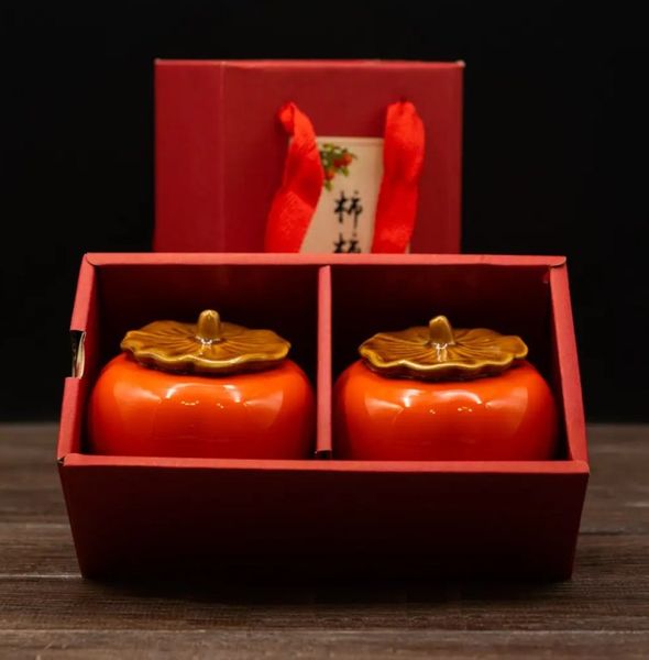 Подарунковий набір чаю Хурма з імператорського саду Молочний Улун та Лапсанг Сушонг 100г, Китай id_8624 фото