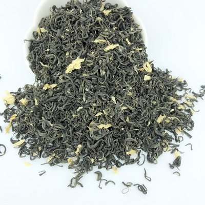 Зелений жасминовий чай Молі Бі Тань Пяо Сюе "Жасминовий сніг, що кружляє" 2017 рік 50г, Китай id_9095 фото