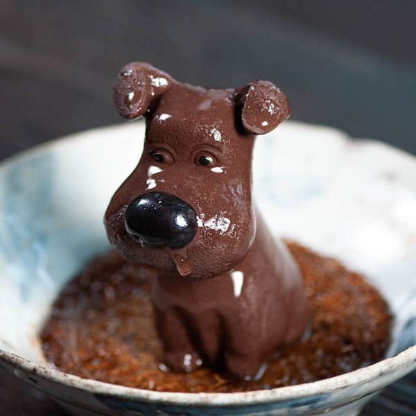 Фігурка Чайний вихованець "Собака багатства" для чайної церемонії ісинська кераміка ручної роботи id_9177 фото