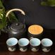 Набір для чайної церемонії "Далекі гори" ручної роботи з грубої дзен-кераміки в тибетському стилі, Китай id_9059 фото 3