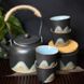 Набір для чайної церемонії "Далекі гори" ручної роботи з грубої дзен-кераміки в тибетському стилі, Китай id_9059 фото 1