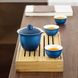 Дорожній набір посуду з кераміки гайвань і три піали темно-синій, Китай id_7982 фото 6
