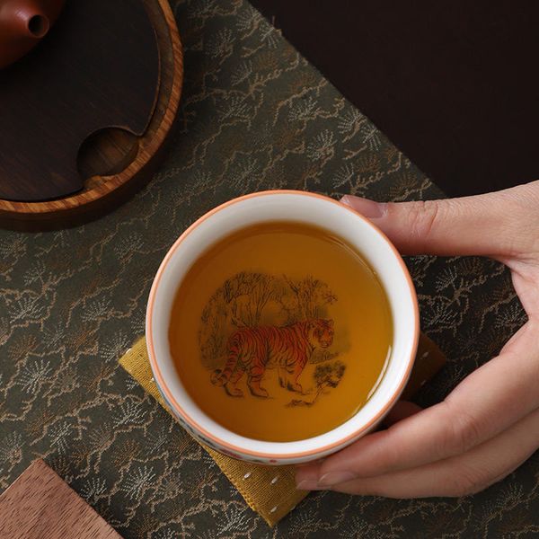 Піала Благословіння тигра для чайної медитації ручної роботи 120 мл, Китай id_8902 фото