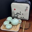 Набір посуду Нефрит для чайної церемонії дорожній на 4 персони з чабанью, Китай