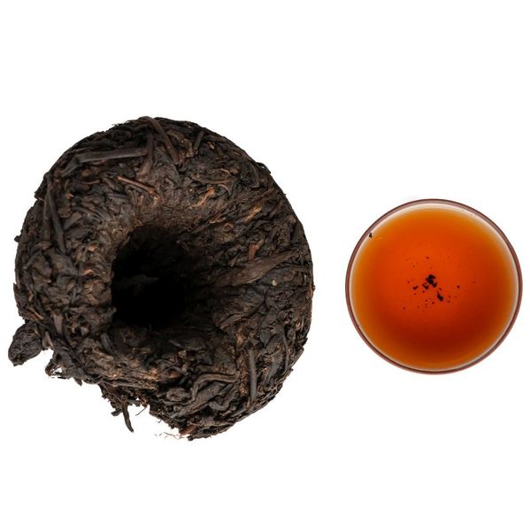 Китайський чай Шу Пуер Фен Хуан Фенікс пресована точа 100г id_888 фото
